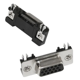 Norcomp 9-Way Right Angle D-Sub Connector, 2.77 mm Pitch, Surface Mount Board Lock, Female, Steel Body, 5A, 190-009-263R001
