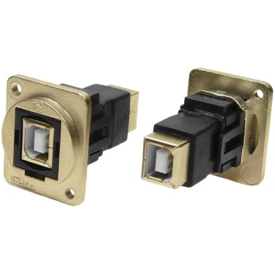 RS PRO Straight Panel Female/Female USB Connector 2 Port Type USB Type B to B, USB 2.0, Panel Mount, 175-0151