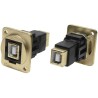 RS PRO Straight Panel Female/Female USB Connector 2 Port Type USB Type B to B, USB 2.0, Panel Mount, 175-0151