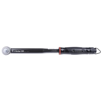 Norbar Torque Tools Click Torque Wrench, 40 To 200 Nm, 1/2 in Square Drive, 459mm Length, Ratchet, Black Finish, ISO 130104