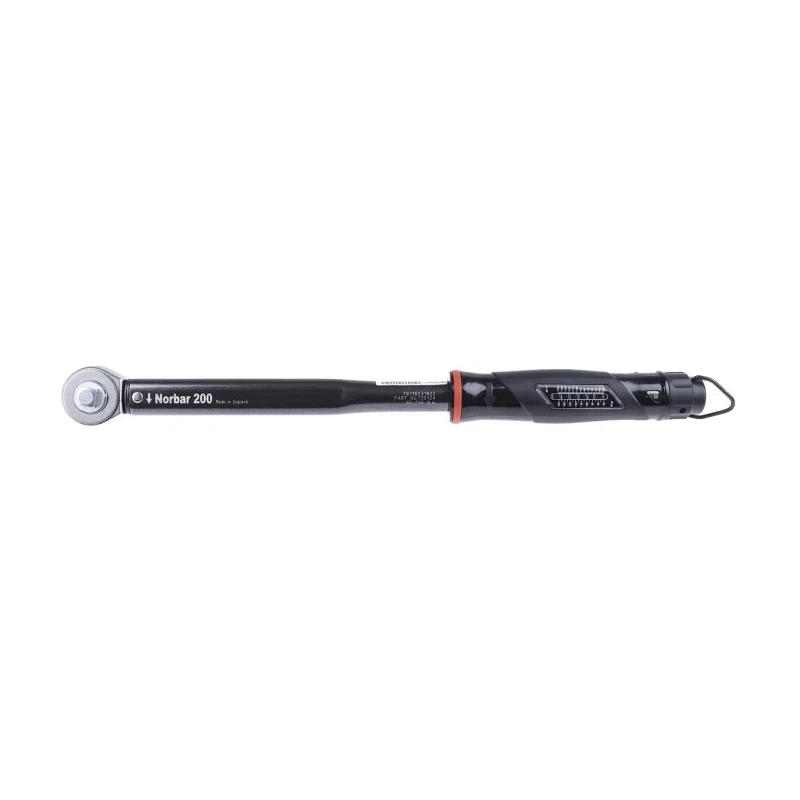Norbar Torque Tools Click Torque Wrench, 40 To 200 Nm, 1/2 in Square Drive, 459mm Length, Ratchet, Black Finish, ISO 130104