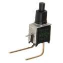 APEM TP Series Push Button Switch Momentary PCB SPST TP33WW080, Black Cylinder Actuator, Through Hole Terminal