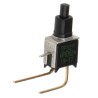 APEM TP Series Push Button Switch Momentary PCB SPST TP33WW080, Black Cylinder Actuator, Through Hole Terminal