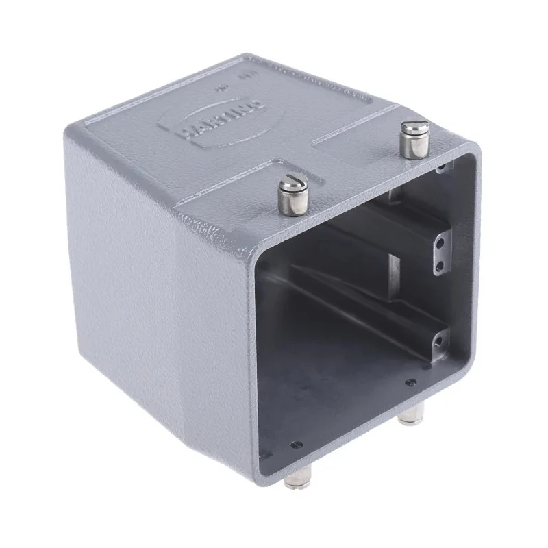 HARTING Han B Range Heavy Duty Power Connector Hood, Top Cable Entry, 2 Levers, M40 Thread, Die Cast Aluminium 19300320428