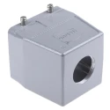 HARTING Han B Range Heavy Duty Power Connector Hood, Top Cable Entry, 2 Levers, M40 Thread, Die Cast Aluminium 19300320428