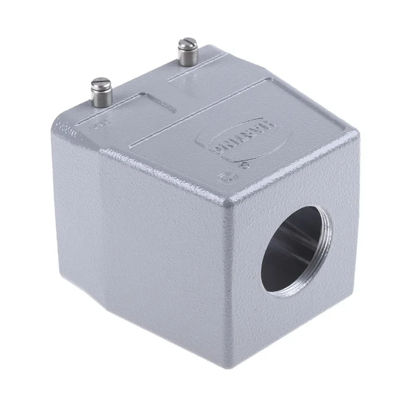 HARTING Han B Range Heavy Duty Power Connector Hood, Top Cable Entry, 2 Levers, M40 Thread, Die Cast Aluminium 19300320428