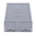 HARTING Han B Range Heavy Duty Power Connector Hood, Top Cable Entry, 2 Levers, M40 Thread, Die Cast Aluminium 19300320428