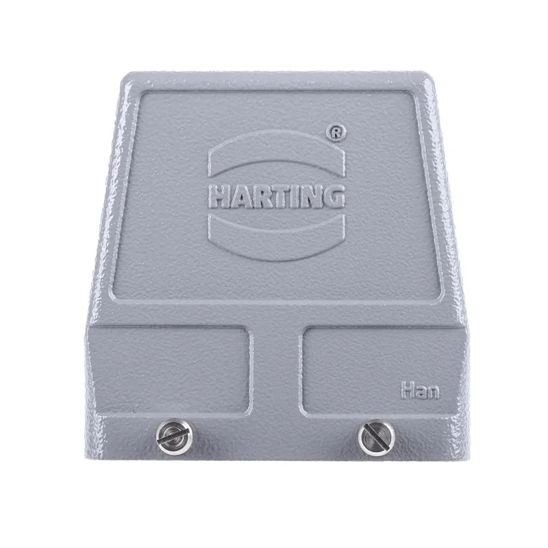HARTING Han B Range Heavy Duty Power Connector Hood, Top Cable Entry, 2 Levers, M40 Thread, Die Cast Aluminium 19300320428