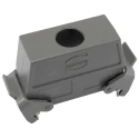 HARTING Han B Range Heavy Duty Power Connector Hood, 2 Lever, Cable Mount, 24B, Die Cast Aluminium 19300240437