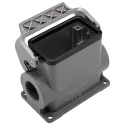 HARTING Han B Range Heavy Duty Power Connector Housing Base, Surface Mount, Aluminium, IP65, M25 x 2, 10B 19300100291
