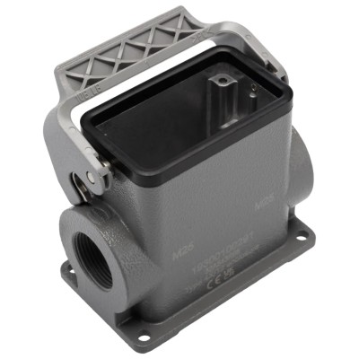 HARTING Han B Range Heavy Duty Power Connector Housing Base, Surface Mount, Aluminium, IP65, M25 x 2, 10B 19300100291