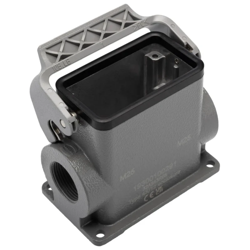 HARTING Han B Range Heavy Duty Power Connector Housing Base, Surface Mount, Aluminium, IP65, M25 x 2, 10B 19300100291