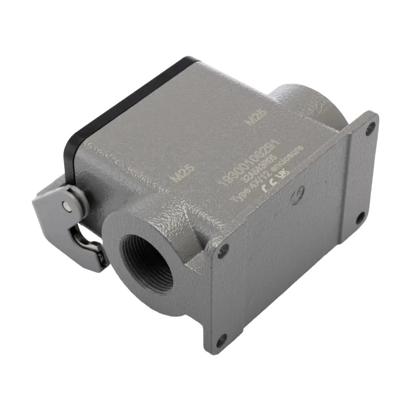 HARTING Han B Range Heavy Duty Power Connector Housing Base, Surface Mount, Aluminium, IP65, M25 x 2, 10B 19300100291
