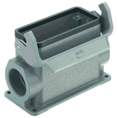 HARTING Heavy Duty Power Connector Housing, Base Type, Die Cast Aluminium, IP65, Surface Mount, 1 Lever, Han B 19300160291