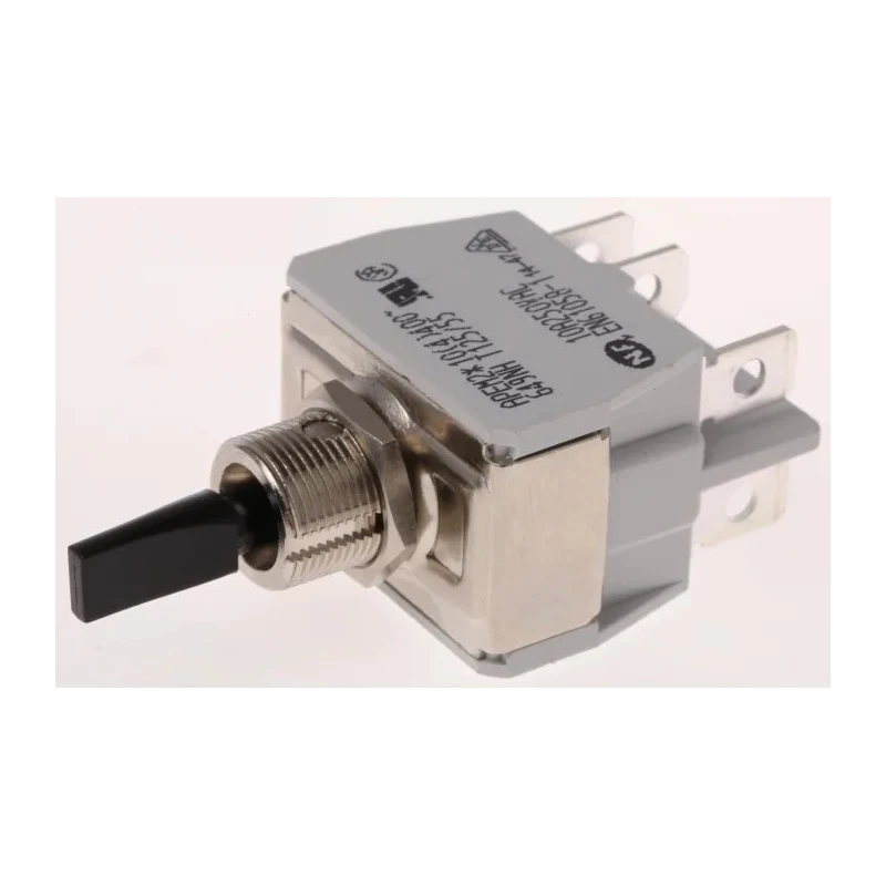 APEM Toggle Switch Panel Mount DPDT On-Off-On Tab Terminal 24V DC 250V AC 649NH/2