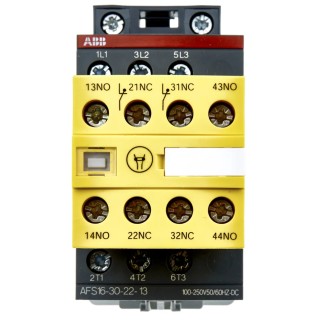 ABB Jokab AFS Series Contactor 100V AC/DC to 250V AC/DC Coil, 3-Pole, 28A, 9kW, DIN Rail 1SBL157082R1322 AFS12-30-22-13