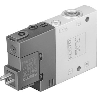 Festo Solenoid Pilot Valve, Electric, 1/4 in G Thread, 1500 L/min, Aluminium Body, CPE18-M1H-3GLS-1/4