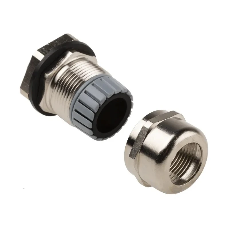 Alpha Wire Metallic Cable Gland 3/4 in NPT, 13 mm–18 mm, IP66/IP68, Metal, Locknut, FIT Wire Management Series MNPT3/4 NC080