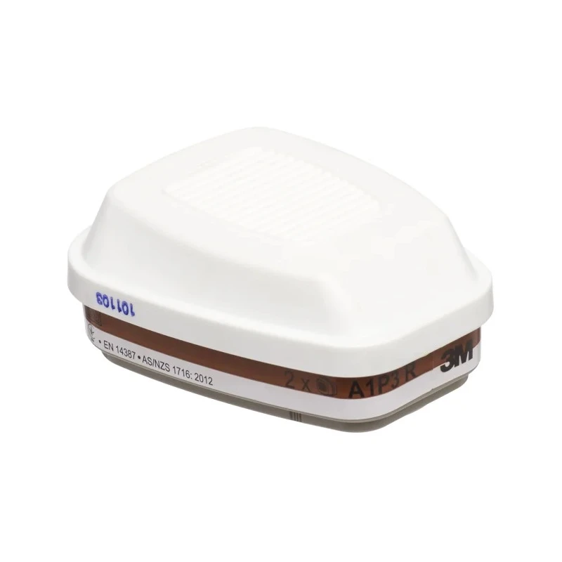 3M Respirator Filter Cartridge for Dust, Organic Vapour and Gas Protection 6091