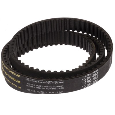 RS PRO HTD Timing Belt, 160 Teeth, 1.28 m Length, 20 mm Width, Fibreglass Cord, Rubber, Pitch 8 mm 175-5180