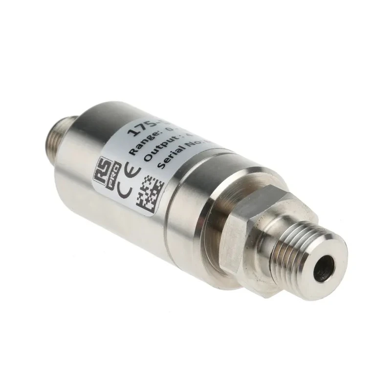 RS PRO IPSL-M12 Series Pressure Sensor, Gauge, Analogue Output, 0–0.1 bar, Stainless Steel, M12 Connector 175-5008
