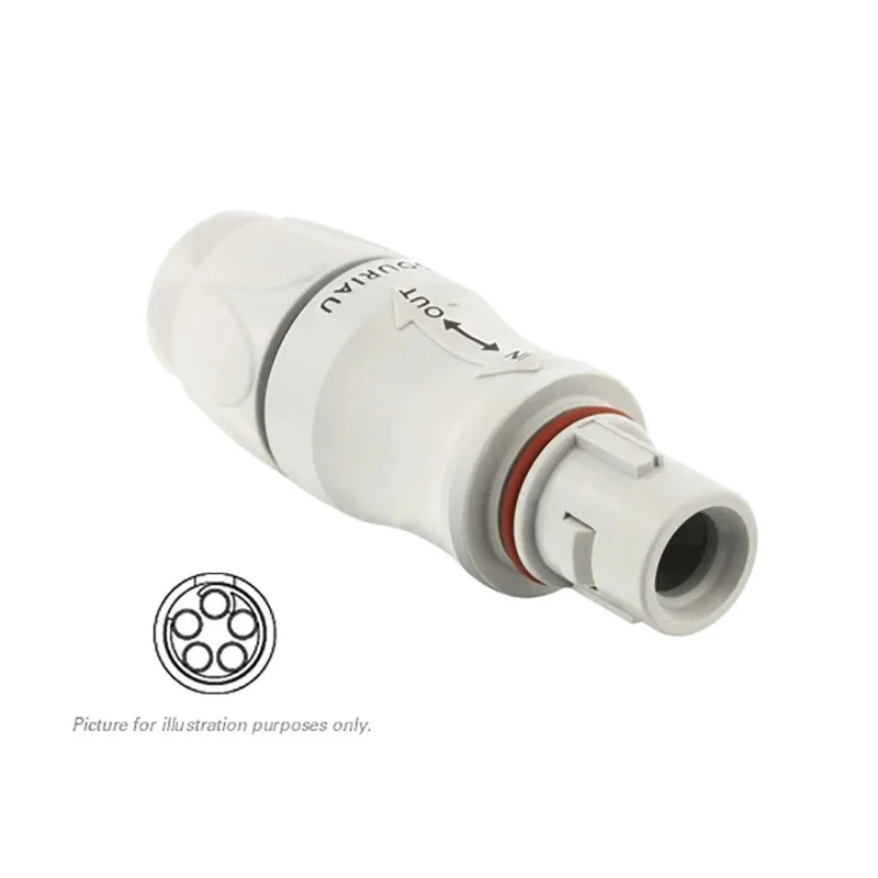 Souriau Sunbank by Eaton Circular Connector, 5 Contacts, Cable Mount, Plug, Male, IP68, 230V, 10A, Polymer, JMXFH1G05MCUDSU