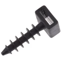 HellermannTyton Black Fir Tree Cable Tie Mount, Polyamide 6, 9 mm Width, 12 mm x 30 mm 151-80500 LOK01B-PA6HIR-BK
