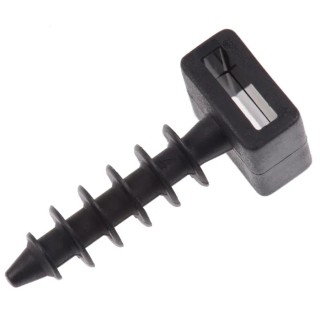 HellermannTyton Black Fir Tree Cable Tie Mount, Polyamide 6, 9 mm Width, 12 mm x 30 mm 151-80500 LOK01B-PA6HIR-BK