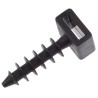 HellermannTyton Black Fir Tree Cable Tie Mount, Polyamide 6, 9 mm Width, 12 mm x 30 mm 151-80500 LOK01B-PA6HIR-BK