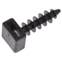 HellermannTyton Black Fir Tree Cable Tie Mount, Polyamide 6, 9 mm Width, 12 mm x 30 mm 151-80500 LOK01B-PA6HIR-BK