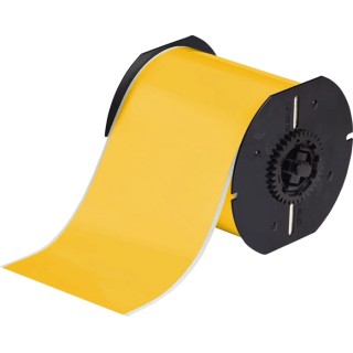 Brady Yellow Industrial Vinyl Label Roll 101.6 mm, Ultra-Aggressive Adhesive B30C-4000-595-YL