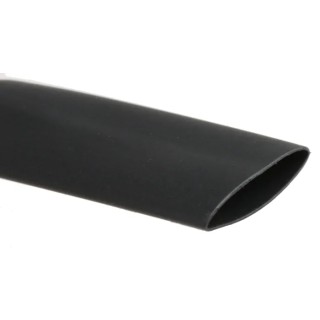 RS PRO Heat Shrink Tubing Black Polyolefin 9.5mm Sleeve Diameter x 12m Length 2:1 Ratio 666-903