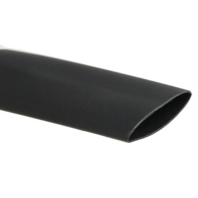RS PRO Heat Shrink Tubing Black Polyolefin 9.5mm Sleeve Diameter x 12m Length 2:1 Ratio 666-903