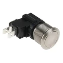 RS PRO Momentary Push Button Switch SPDT, Panel Mount, 22.2 mm Cutout, Flat Silver Actuator, IP67, 250V AC, 26A MW22