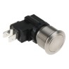 RS PRO Momentary Push Button Switch SPDT, Panel Mount, 22.2 mm Cutout, Flat Silver Actuator, IP67, 250V AC, 26A MW22