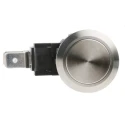 RS PRO Momentary Push Button Switch SPDT, Panel Mount, 22.2 mm Cutout, Flat Silver Actuator, IP67, 250V AC, 26A MW22