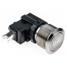 RS PRO Illuminated Push Button Switch Latching IP67 SPDT Panel 22.2 mm Cutout 250V AC Flat Actuator White LED 26A 175-8200