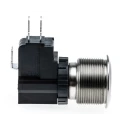 RS PRO Illuminated Push Button Switch Latching IP67 SPDT Panel 22.2 mm Cutout 250V AC Flat Actuator White LED 26A 175-8200