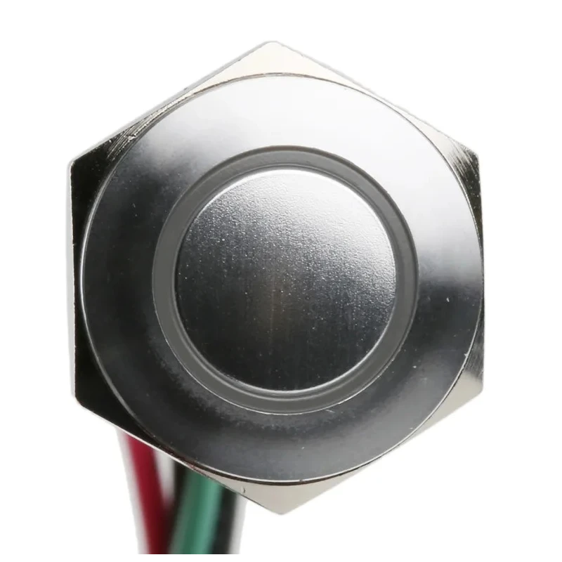 RS PRO Illuminated Push Button Switch, Momentary, Panel Mount, 16 mm Cutout, SPST, Red LED, IP67, 36V DC MPB16