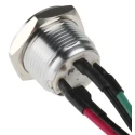 RS PRO Illuminated Push Button Switch, Momentary, Panel Mount, 16 mm Cutout, SPST, Red LED, IP67, 36V DC MPB16