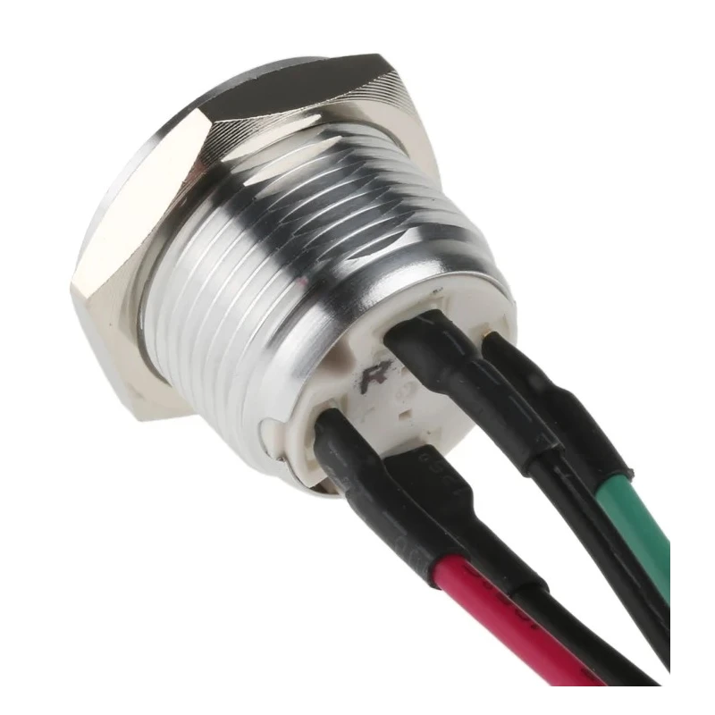 RS PRO Illuminated Push Button Switch, Momentary, Panel Mount, 16 mm Cutout, SPST, Red LED, IP67, 36V DC MPB16
