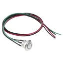 RS PRO Illuminated Push Button Switch, Momentary, Panel Mount, 16 mm Cutout, SPST, Red LED, IP67, 36V DC MPB16