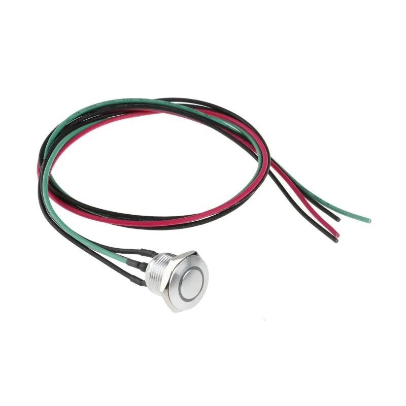 RS PRO Illuminated Push Button Switch, Momentary, Panel Mount, 16 mm Cutout, SPST, Red LED, IP67, 36V DC MPB16