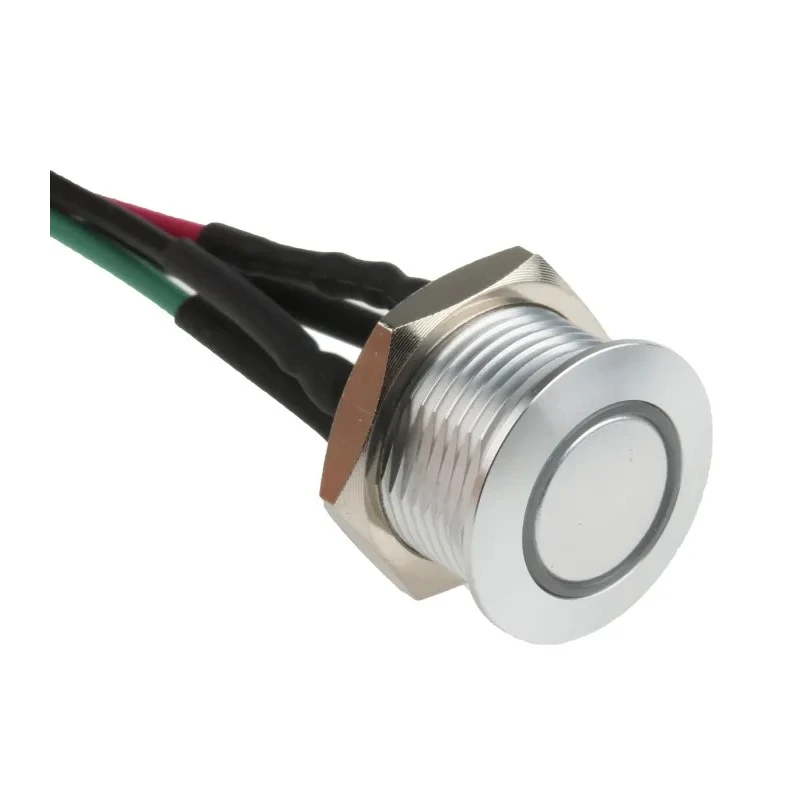 RS PRO Illuminated Push Button Switch MPB16, Momentary, Panel Mount, SPST, Blue LED, IP67, 36V DC