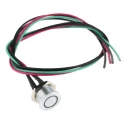 RS PRO Illuminated Push Button Switch MPB16, Momentary, Panel Mount, SPST, Blue LED, IP67, 36V DC