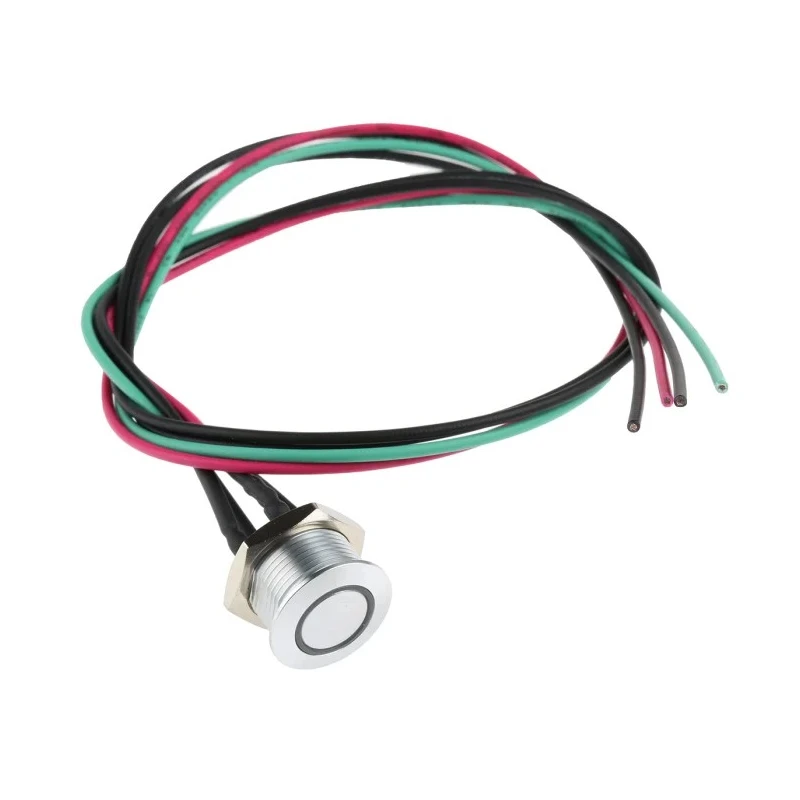 RS PRO Illuminated Push Button Switch MPB16, Momentary, Panel Mount, SPST, Blue LED, IP67, 36V DC