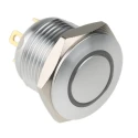 RS PRO Illuminated Push Button Switch, Momentary, Panel Mount, 16 mm Cutout, SPST, Yellow LED, IP67, 36V DC MPB16