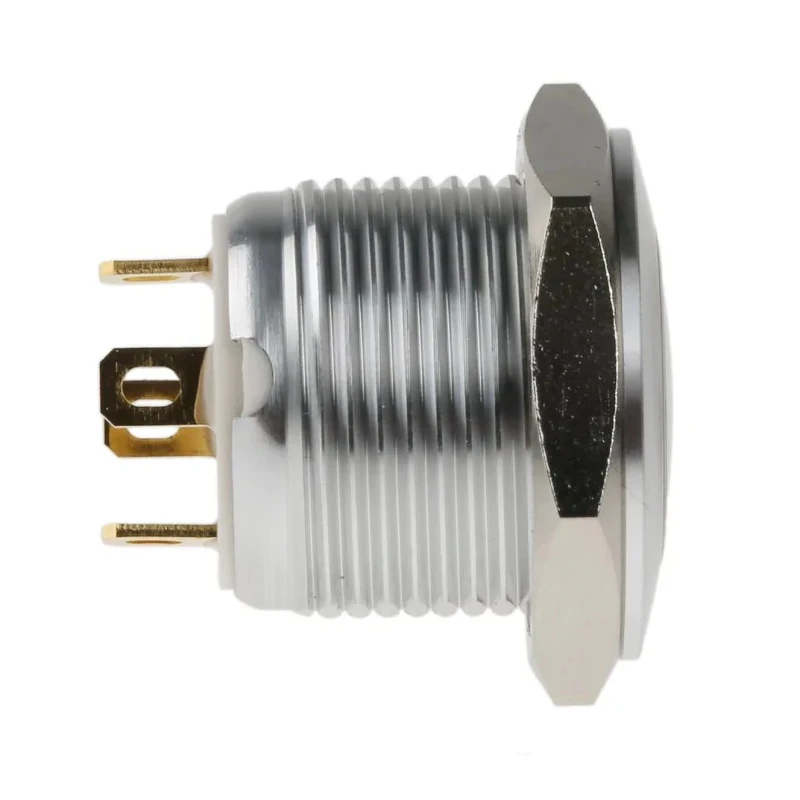 RS PRO Illuminated Push Button Switch, Momentary, Panel Mount, 16 mm Cutout, SPST, Yellow LED, IP67, 36V DC MPB16
