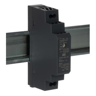MEAN WELL DC-DC Converter DDR-15L-12, 18–75V DC Input, 12V DC Output, 1.25A, DIN Rail, Ultra Slim, Industrial, 87% Efficiency