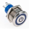 RS PRO Illuminated Push Button Switch Momentary SPDT Blue LED IP67 12V DC 250V AC MPB22